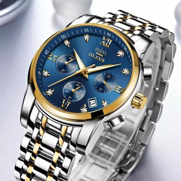 OLEVS 2858 Quartz Stainless Steel Watch for Men’s