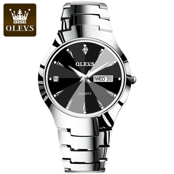 OLEVS 8697 Tungsten Steel Quartz Watch for Men - Image 3