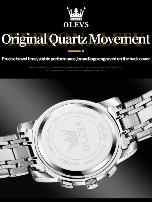OLEVS 2889 Quartz Chronograph Watch for Men - Image 4