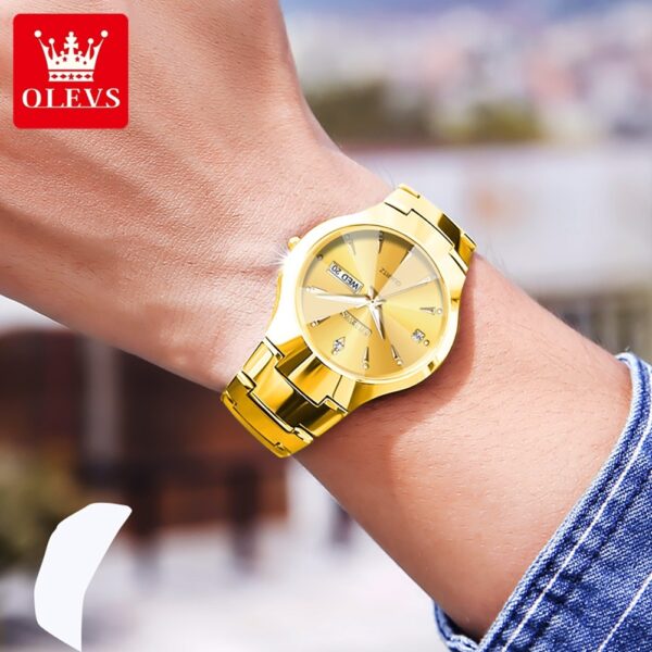 OLEVS 8697 Tungsten Steel Quartz Watch for Men - Image 4