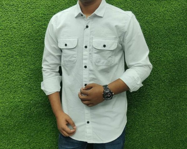 Premium Quality Double Pocket Full Sleeve Shirt for Men