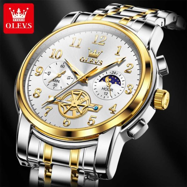 OLEVS 2903 Luxury Fashion New Model Quartz Watch For Men - Image 4