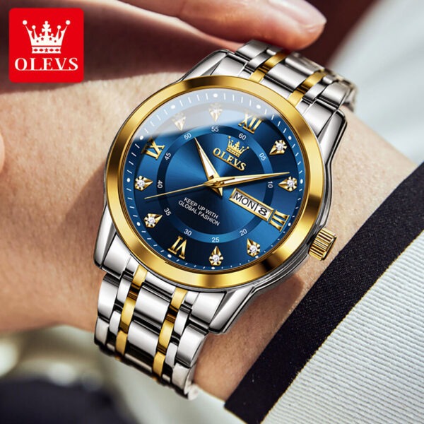 OLEVS 5513 Stainless steel  Luxury Quartz Original Brand Watch for Men - Image 3