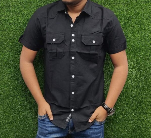 Premium Quality Double Pocket Half Sleeve Shirt for Men