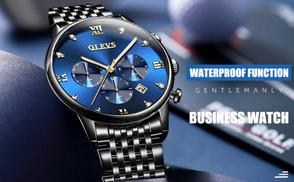 OLEVS 2868 Stainless Steel Chronograph Watch For Men - Image 3