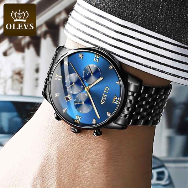 OLEVS 2868 Stainless Steel Chronograph Watch For Men - Image 4
