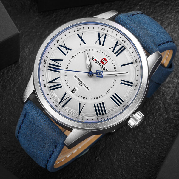 NAVIFORCE 9126 Quartz Genuine Leather men watch - Image 2