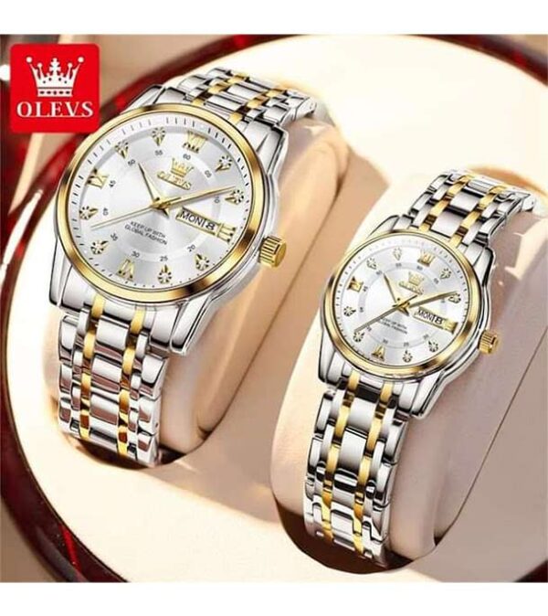 OLEVS 5513 Couple Watch Pair for Men And Women