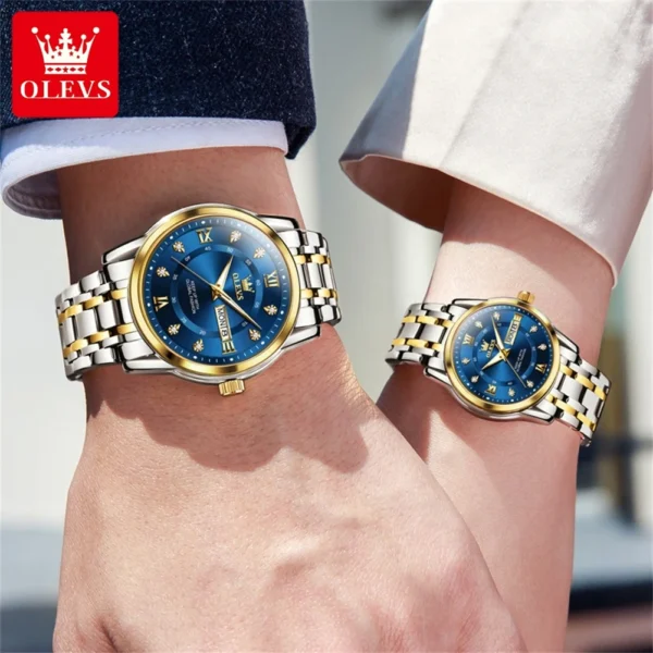 OLEVS 5513 Couple Watch Pair for Men And Women - Image 3