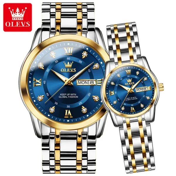 OLEVS 5513 Couple Watch Pair for Men And Women - Image 2