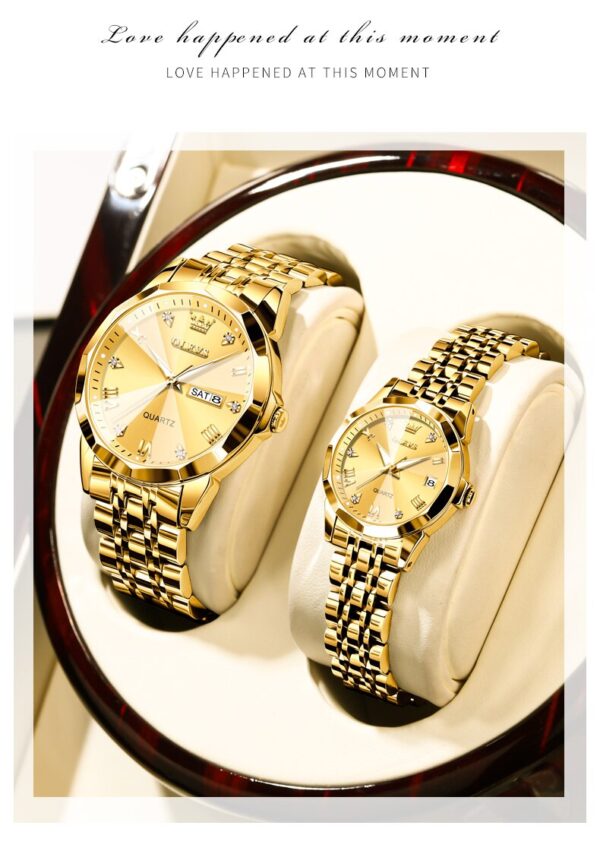 OLEVS 9931 Couple Quartz Men and Women Wristwatch - Image 2