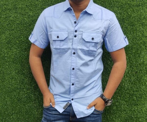 Premium Quality Double Pocket Half Sleeve Shirt for Men