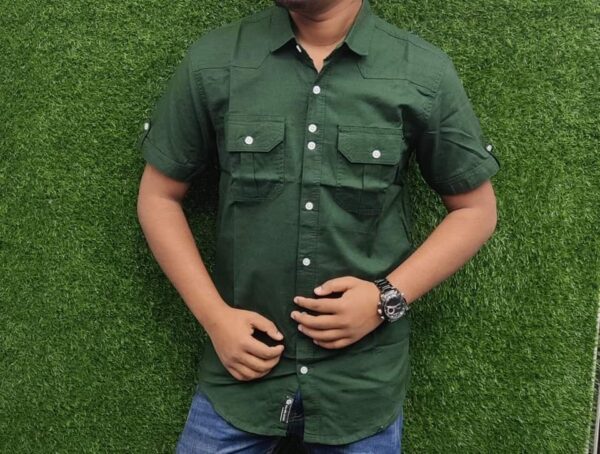Premium Quality Double Pocket Half Sleeve Shirt for Men