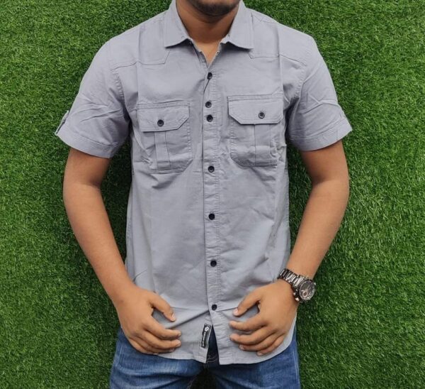 Premium Quality Double Pocket Half Sleeve Shirt for Men