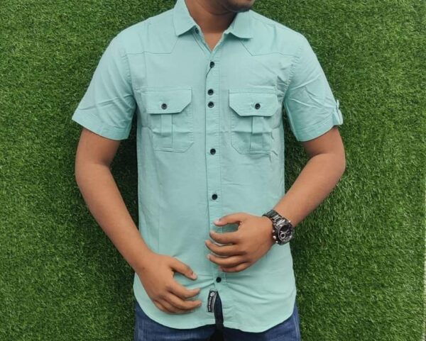 Premium Quality Double Pocket Half Sleeve Shirt for Men