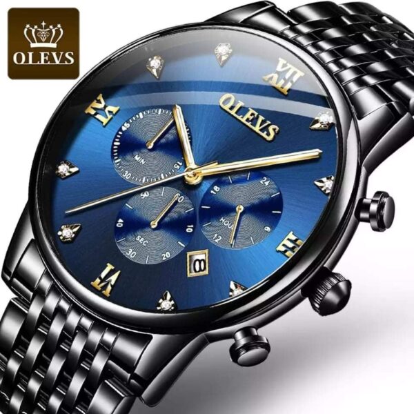 OLEVS 2868 Stainless Steel Chronograph Watch For Men - Image 2
