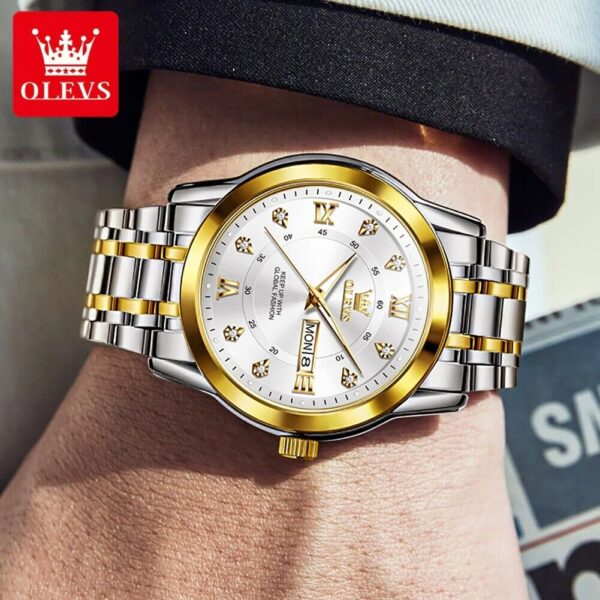 OLEVS 5513 Stainless steel  Luxury Quartz Original Brand Watch for Men - Image 4