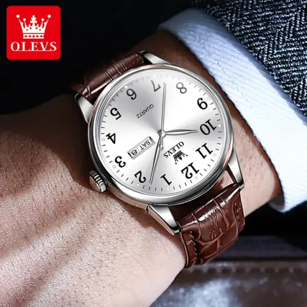 Olevs 5535 Analog Wrist Watch For Men - Image 2