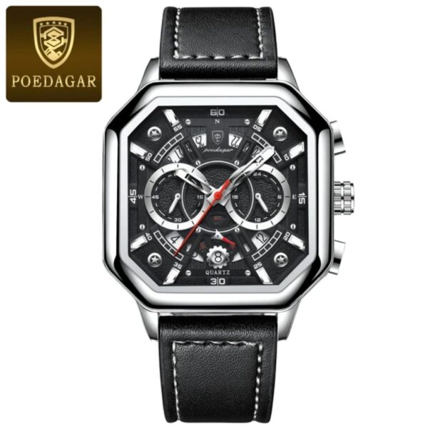 Poedagar 983 Quartz Luxury Chronograph Watch For Men