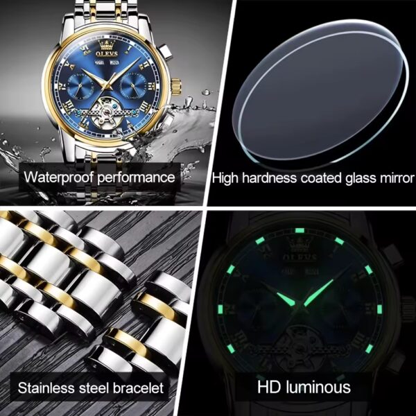 OLEVS 6607 Automatic Mechanical Watch For Gents - Image 5