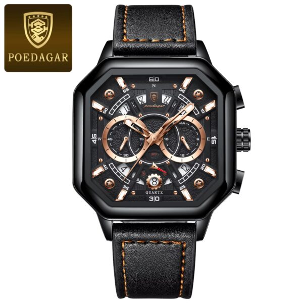 Poedagar 983 Quartz Luxury Chronograph Watch For Men - Image 3