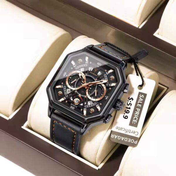 Poedagar 983 Quartz Luxury Chronograph Watch For Men - Image 2