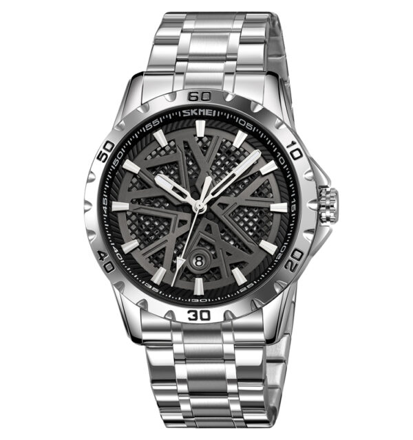 Skmei 9337 Quartz Stainless Steel Srap Watch For Men - Image 2