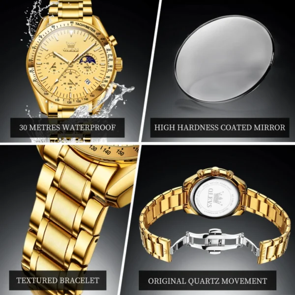 OLEVS 3618 Chronograph Quartz Watch For Men - Image 6