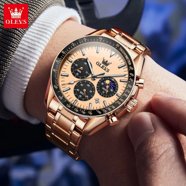 OLEVS 3618 Chronograph Quartz Watch For Men - Image 2