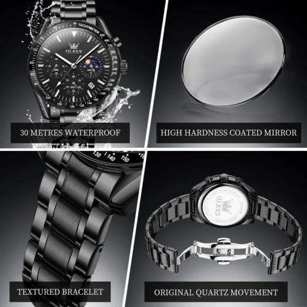 OLEVS 3618 Chronograph Quartz Watch For Men - Image 3