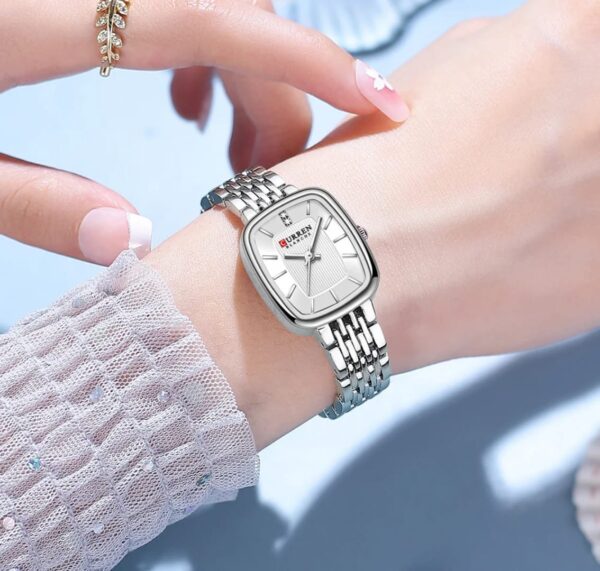 CURREN 9093 Quartz Latest Luxury Square Watch For Women’s - Image 4