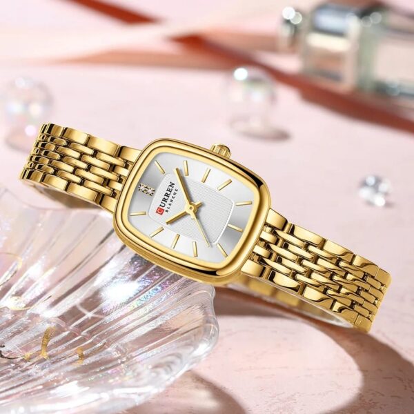 CURREN 9093 Quartz Latest Luxury Square Watch For Women’s - Image 4