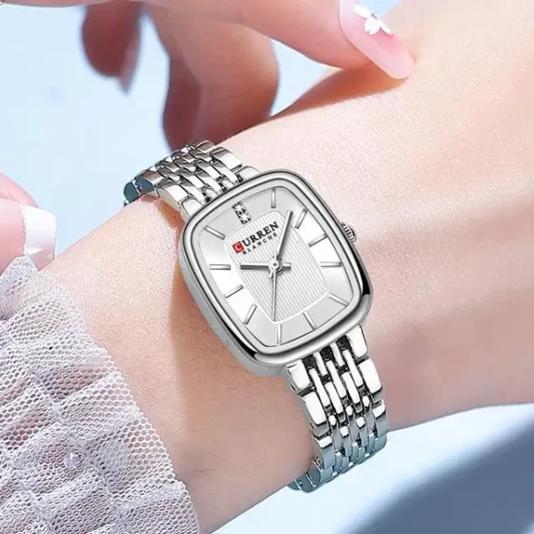 CURREN 9093 Quartz Latest Luxury Square Watch For Women’s - Image 2