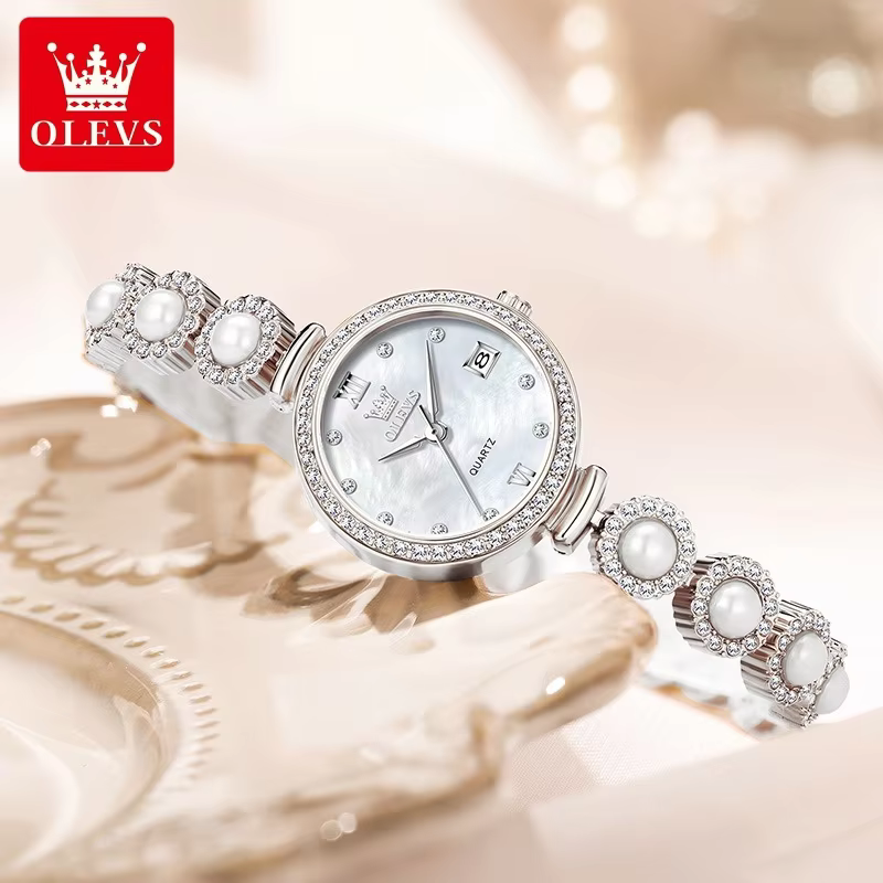 OLEVS 5635 Original Quartz Stainless Steel Gifts Watch For Women - Image 2