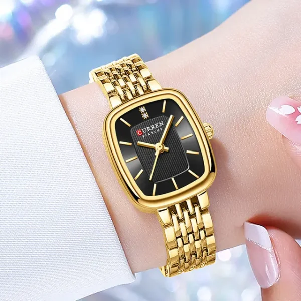 CURREN 9093 Quartz Latest Luxury Square Watch For Women’s - Image 2