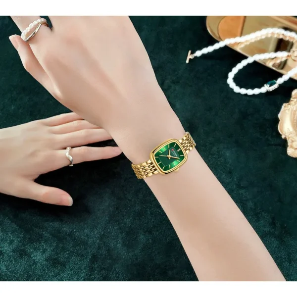 CURREN 9093 Quartz Latest Luxury Square Watch For Women’s - Image 3