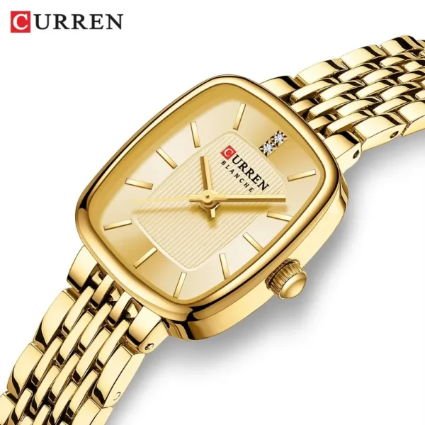 CURREN 9093 Quartz Latest Luxury Square Watch For Women’s - Image 2