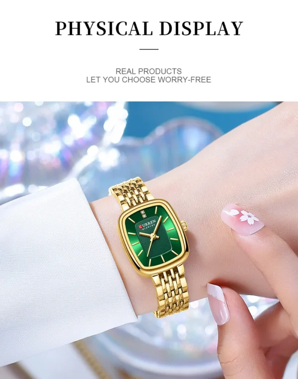 CURREN 9093 Quartz Latest Luxury Square Watch For Women’s - Image 5