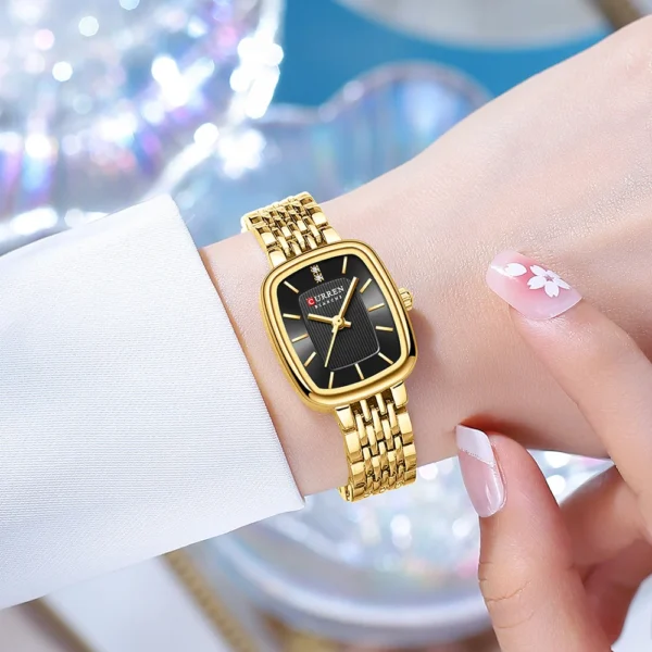 CURREN 9093 Quartz Latest Luxury Square Watch For Women’s - Image 4